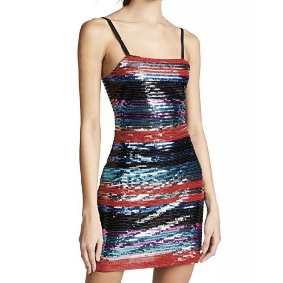 WAYF Sequin Sparkly Mini Dress, 2X XXL Plus Size Adjustable Lace Up Red Blue - Picture 10 of 10